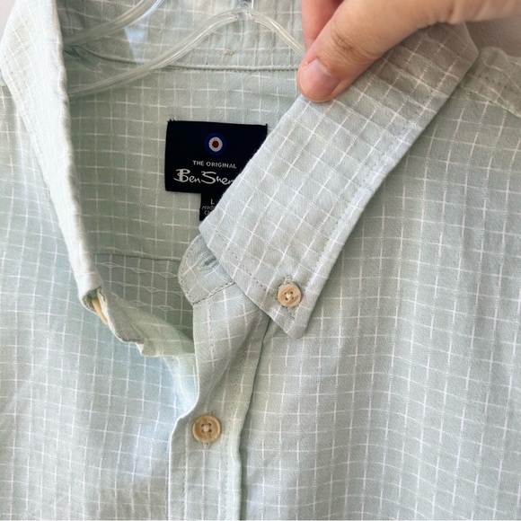 Ben Sherman men’s short sleeved button down mint green - Picture 5 of 10